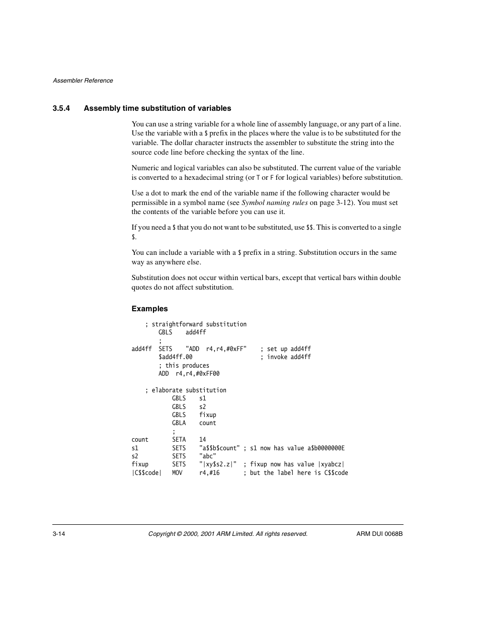 4 assembly time substitution of variables | ARM VERSION 1.2 User Manual | Page 92 / 360