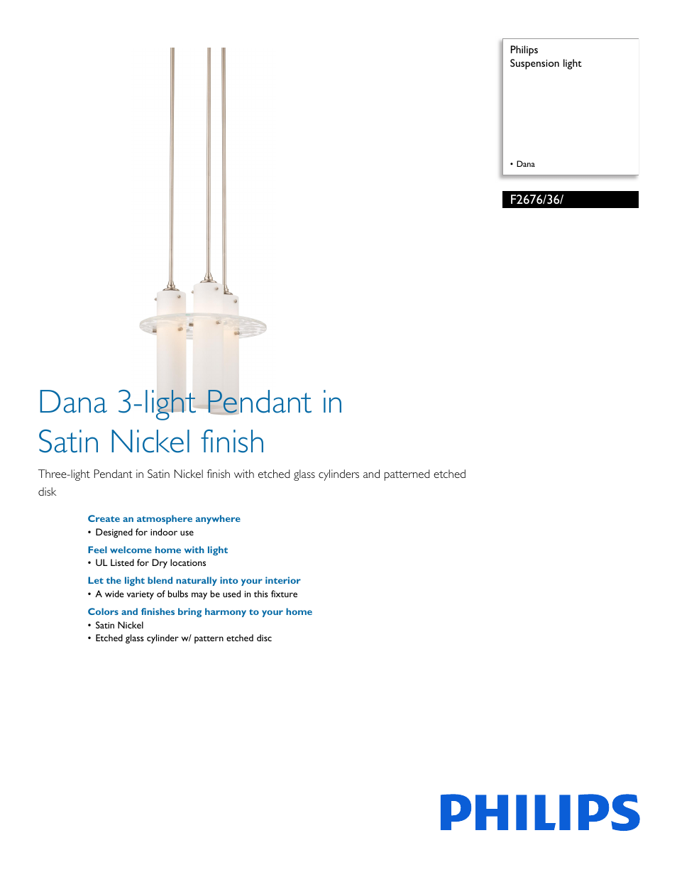 Philips F267636 User Manual | 2 pages