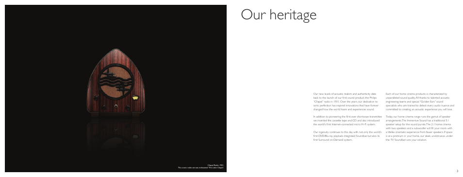 Our heritage | Philips HTL5120-F7 User Manual | Page 2 / 15