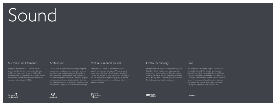 Sound | Philips HTL5120-F7 User Manual | Page 5 / 15