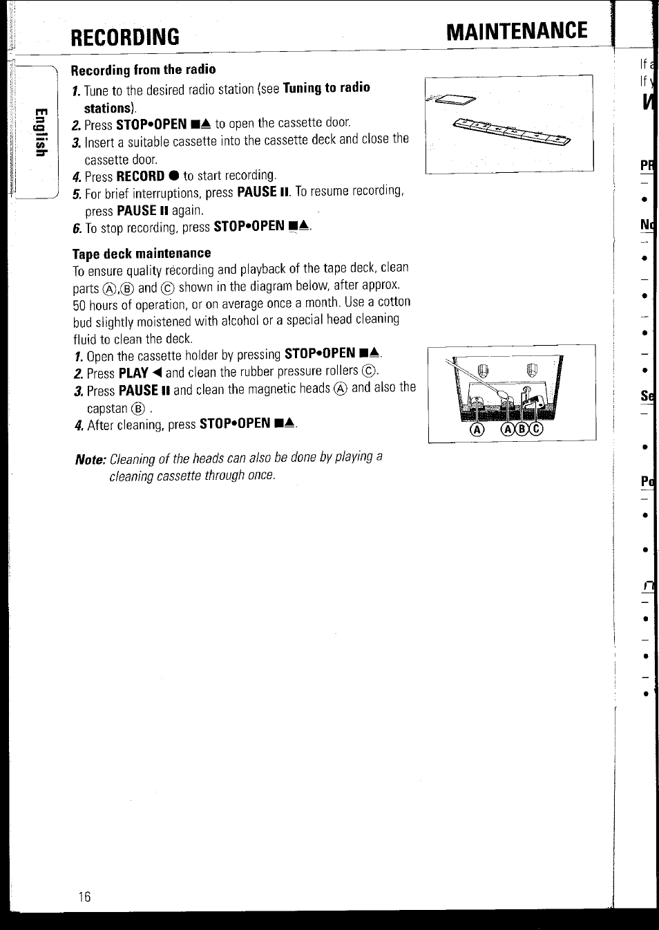 Recording maintenance | Philips AZ1060 User Manual | Page 22 / 52