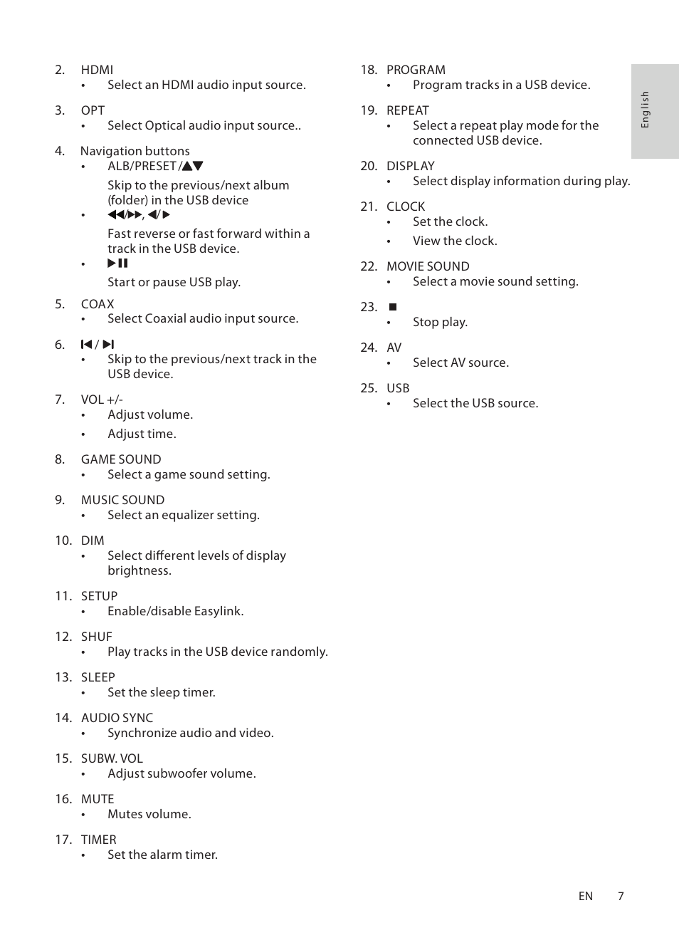 Philips HSB2313A-F7 User Manual | Page 9 / 21