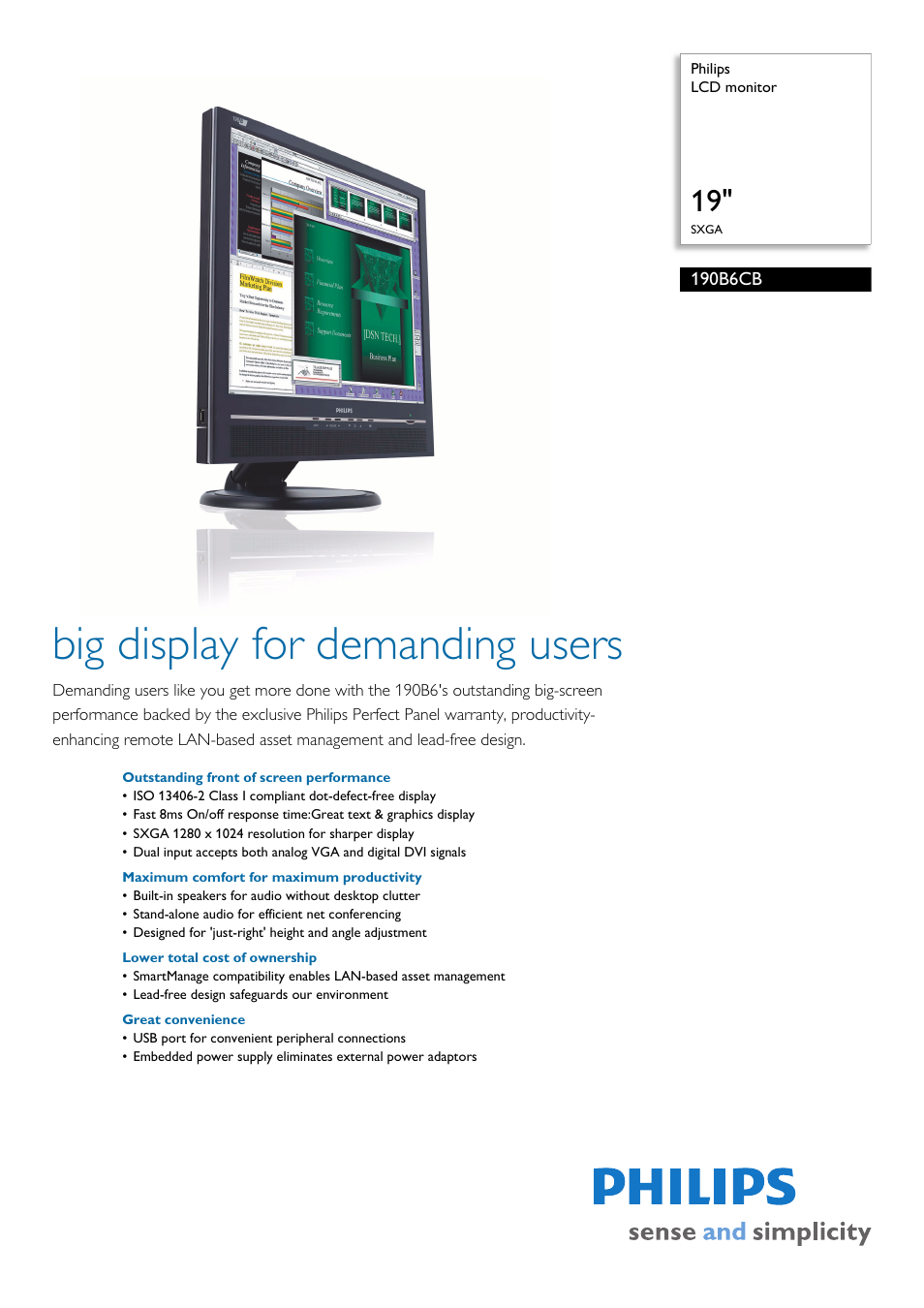 Philips 190B6CB-27 User Manual | 3 pages