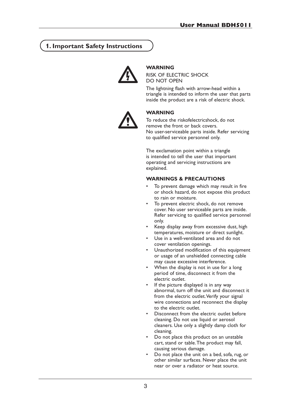 Philips BDH5011-74B User Manual | Page 3 / 56