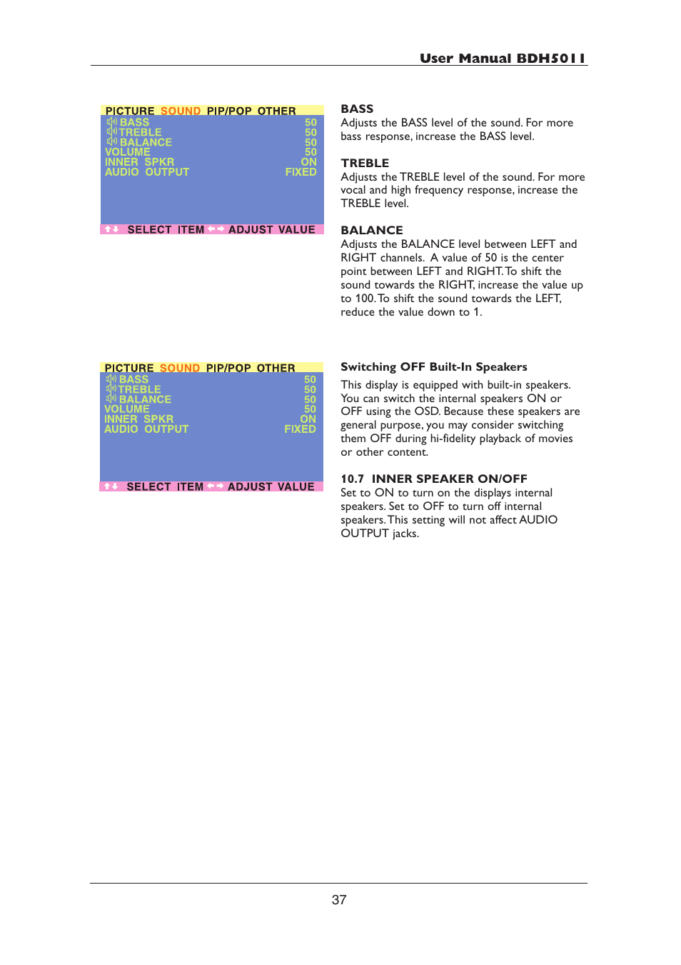 Philips BDH5011-74B User Manual | Page 37 / 56