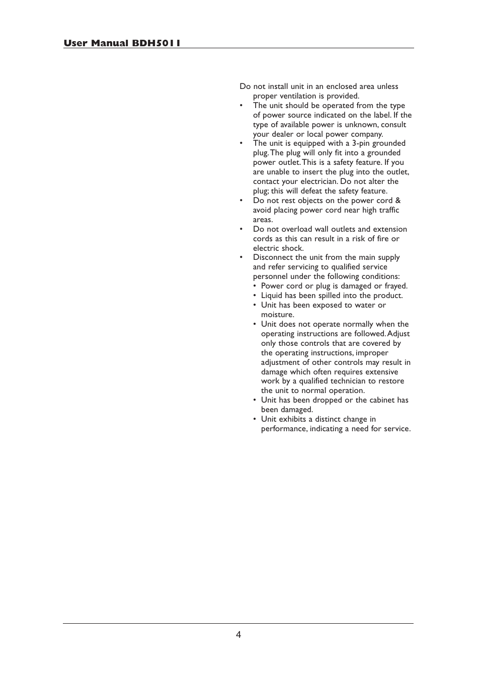 Philips BDH5011-74B User Manual | Page 4 / 56