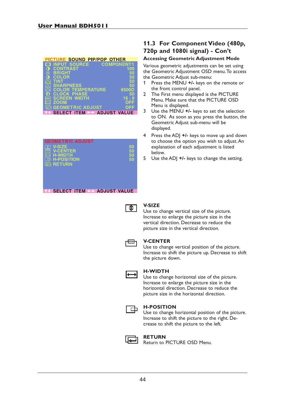 Philips BDH5011-74B User Manual | Page 44 / 56