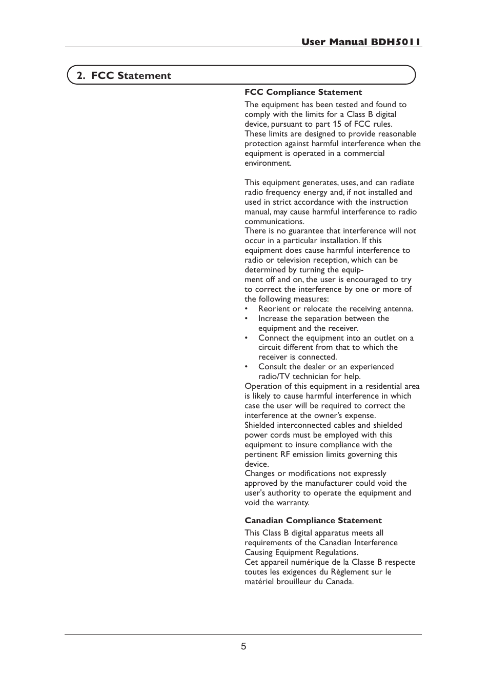 Philips BDH5011-74B User Manual | Page 5 / 56