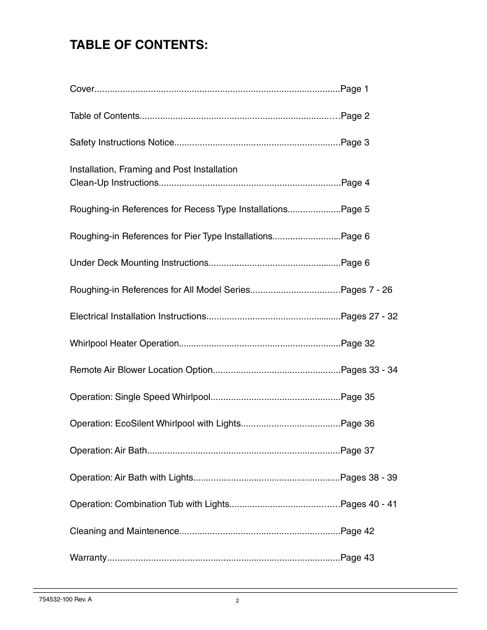 American Standard 2939 User Manual | Page 2 / 44