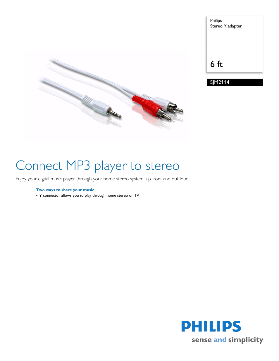 Philips SJM2114-17 User Manual | 2 pages