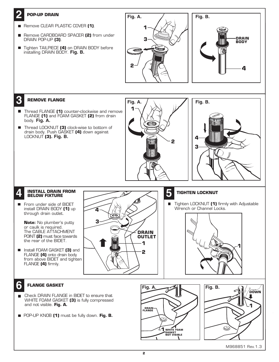 American Standard MONOBLOCK BIDET 2064.011 User Manual | Page 2 / 6