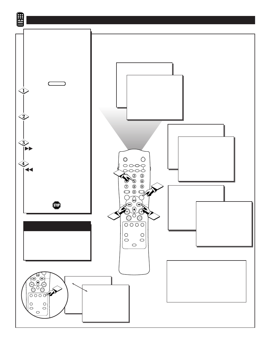 Surf c, Sing the, Hannel | Ontrol, A/ch b, Utton | Philips TP2797B User Manual | Page 38 / 56