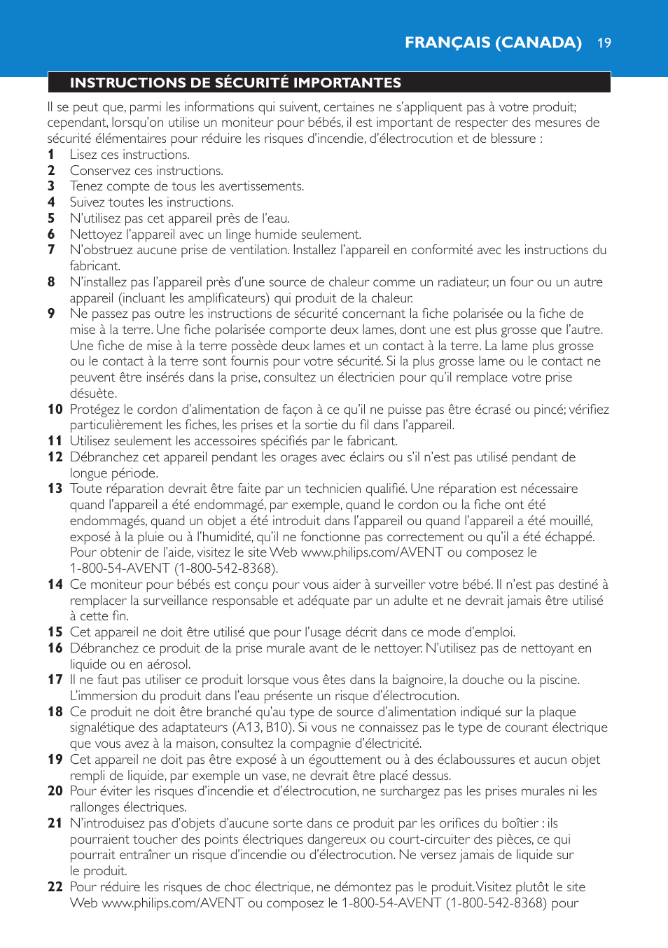 Français (canada) | Philips SCD510-00 User Manual | Page 19 / 48