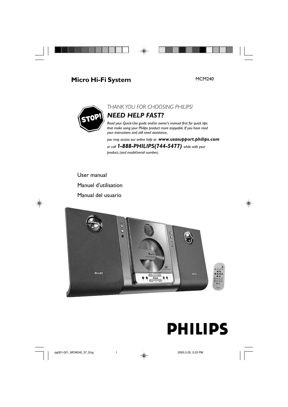 Philips MCM240-37B User Manual | 21 pages