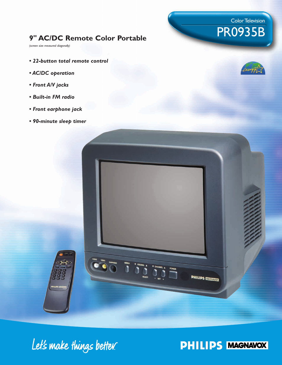 Philips PR0935B User Manual | 2 pages
