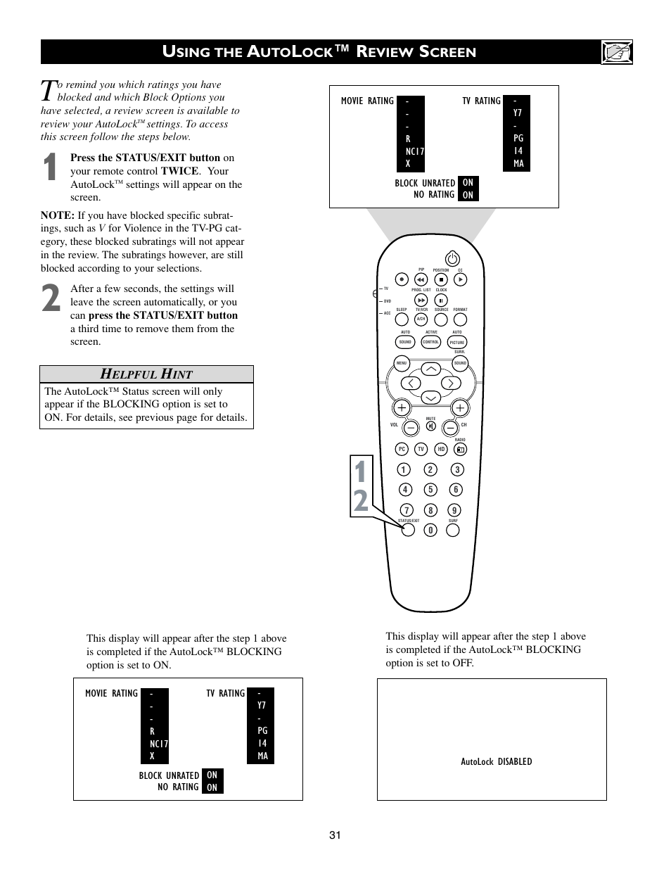 Sing the, Eview, Creen | Philips 23PF9945-37B User Manual | Page 31 / 64