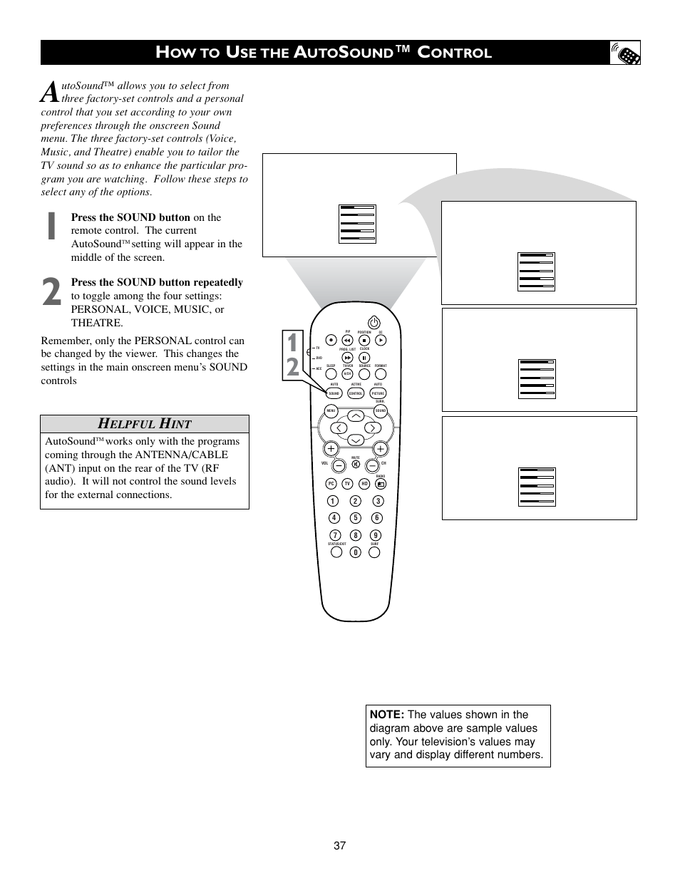 Ow to, Se the, Ound | Ontrol, Elpful | Philips 23PF9945-37B User Manual | Page 37 / 64