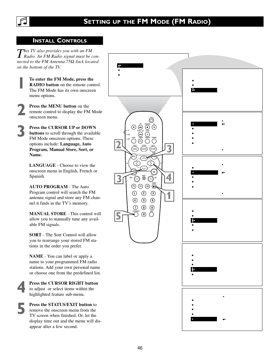Fm m, Fm r | Philips 23PF9945-37B User Manual | Page 46 / 64
