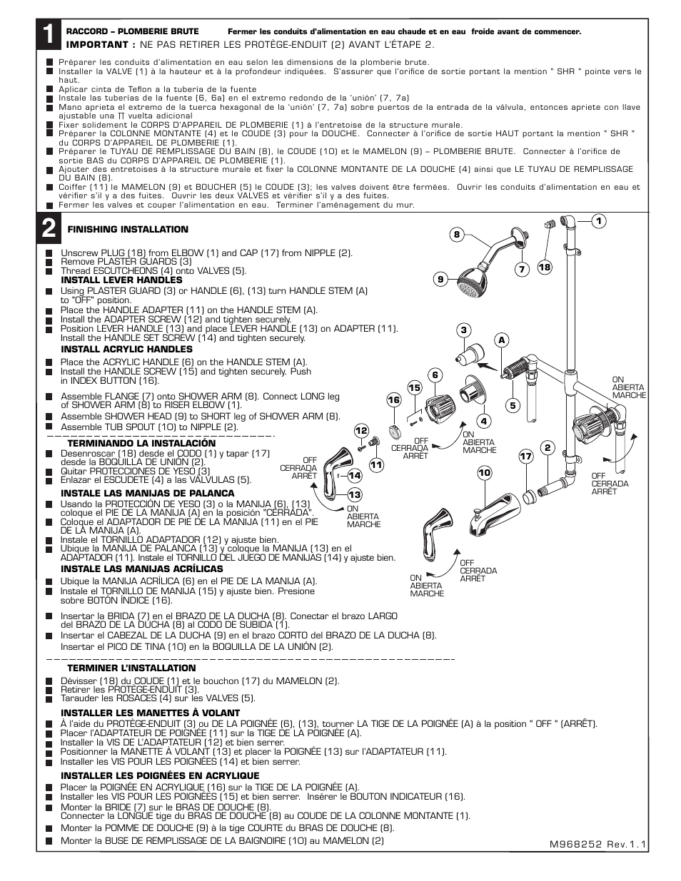 Colony/colony soft, Caution | American Standard Colony/Colony Soft 3275 SERIES User Manual | Page 2 / 4