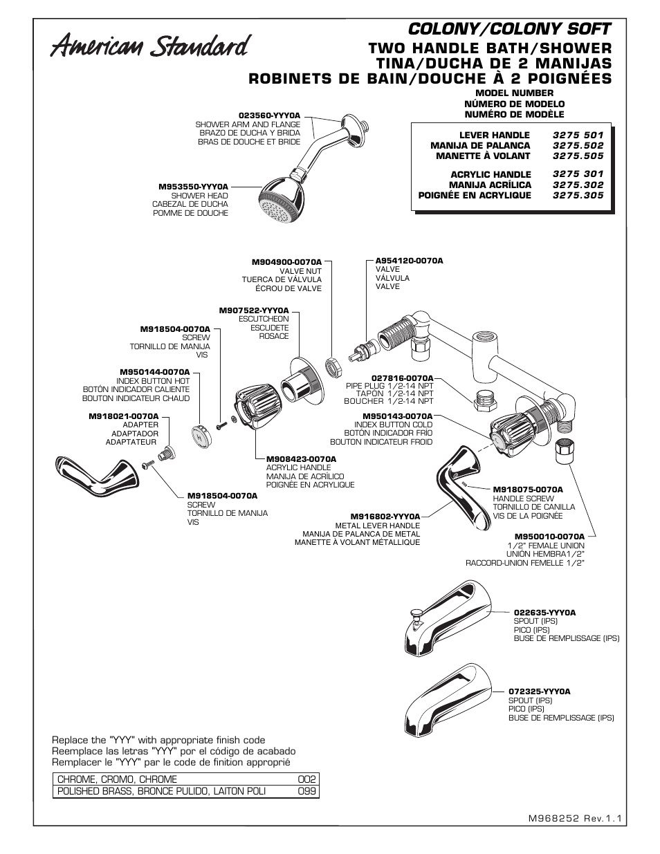 Colony/colony soft, Caution | American Standard Colony/Colony Soft 3275 SERIES User Manual | Page 4 / 4