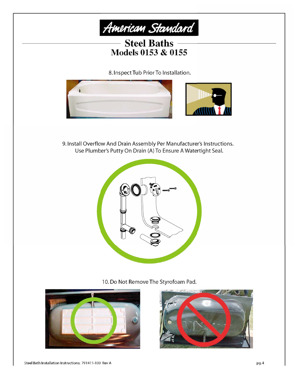 American Standard 155 User Manual | Page 6 / 10