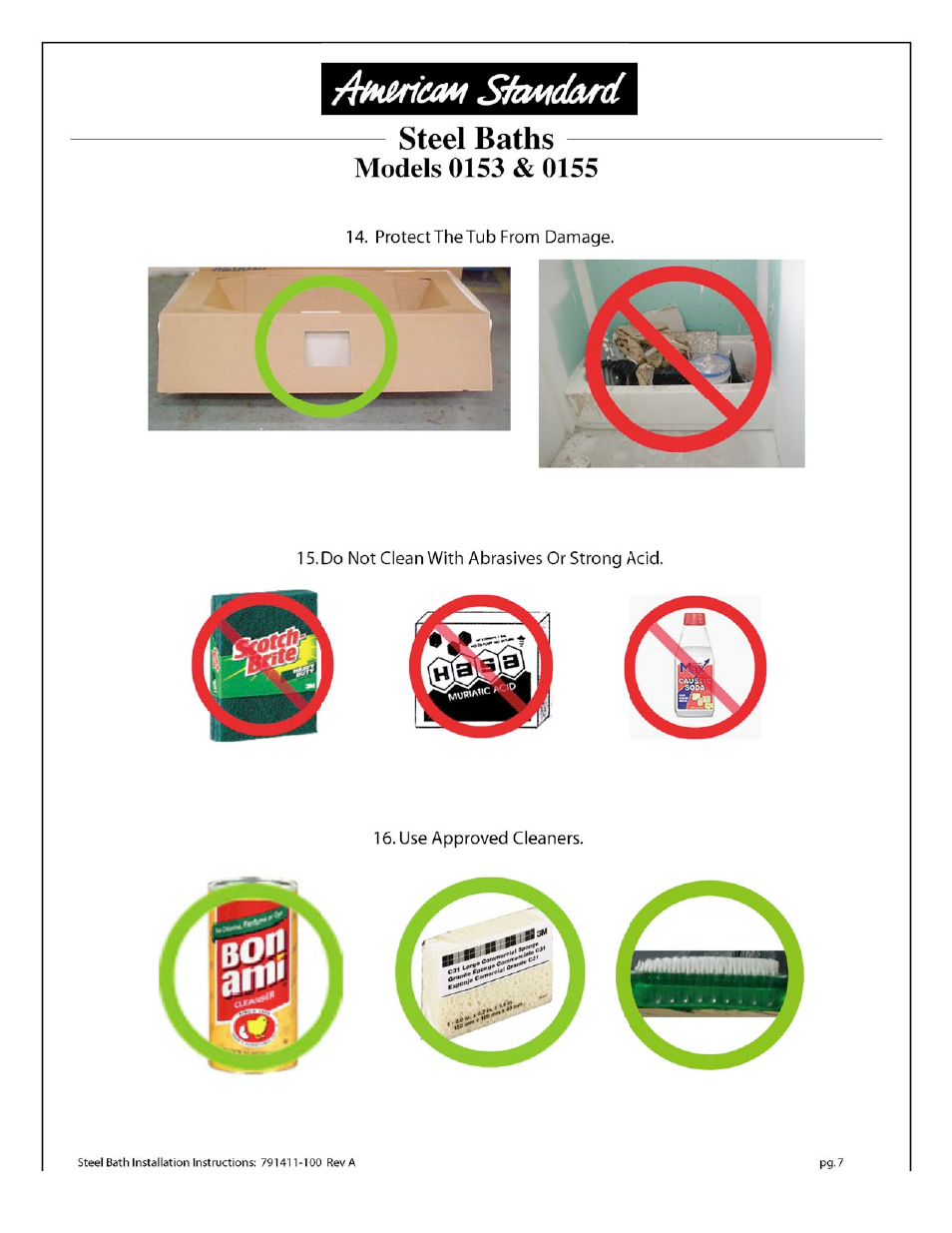 American Standard 155 User Manual | Page 9 / 10