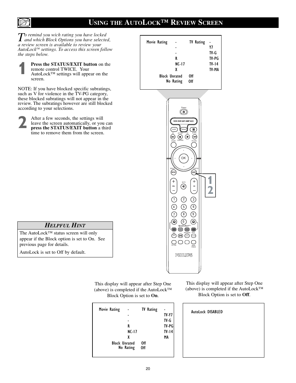 Sing the, Eview, Creen | Philips 27PT8302-37B User Manual | Page 20 / 39