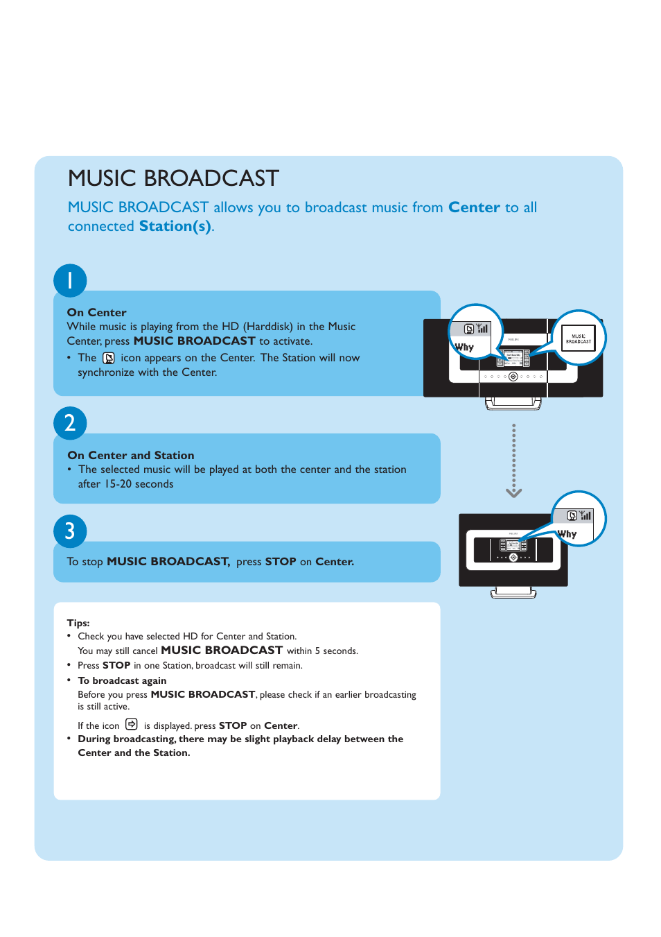 21 3 music broadcast | Philips WACS700-37B User Manual | Page 6 / 12