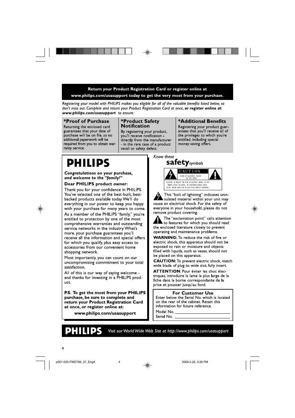 Philips FWD798-37 User Manual | Page 4 / 51