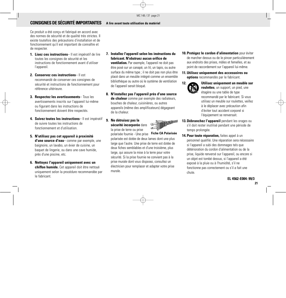Philips MC148C-37 User Manual | Page 21 / 46