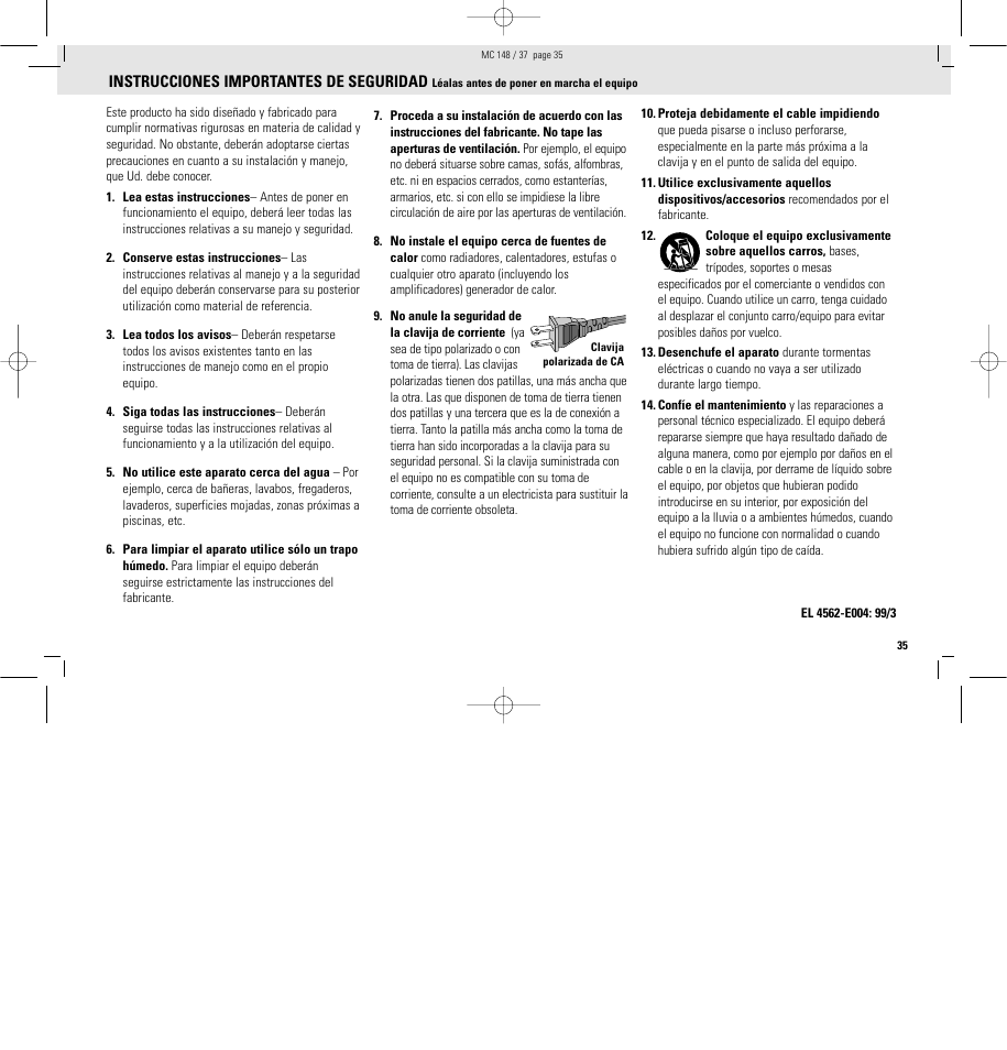 Philips MC148C-37 User Manual | Page 35 / 46