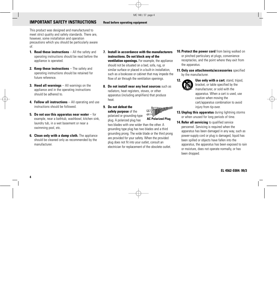 Philips MC148C-37 User Manual | Page 4 / 46
