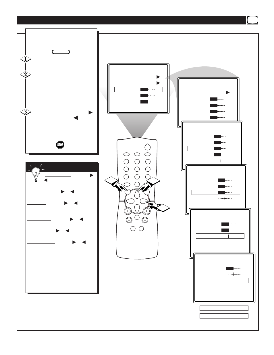 Tv p, Ow to, Djust the | Icture | Philips PR1920C User Manual | Page 15 / 40