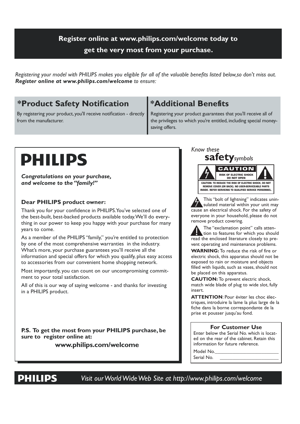 Safety, 3urgxfw 6dihw\ 1rwlàfdwlrq *additional benefits, Know these | Symbols | Philips Fidelio SoundRing wireless speaker DS3801W User Manual | Page 3 / 28