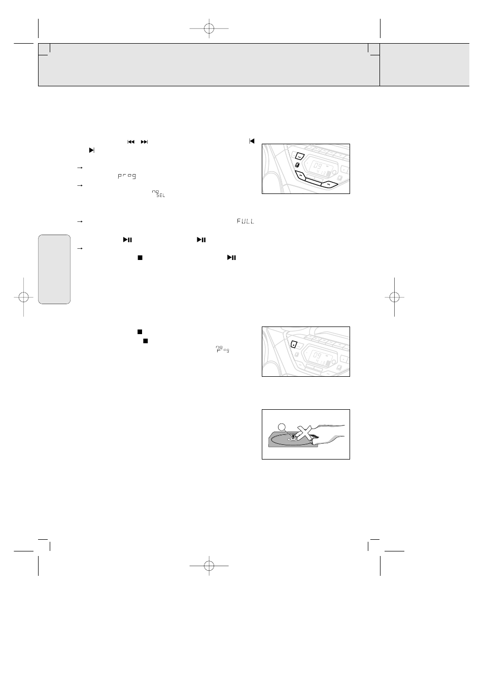 Reproductor de cd, Programación de números de pistas, Revisión de un programa | Borrado de un programa, Reproductor de cd y manejo de un cd, Espa ñ ol | Philips CD Radio Cassette Recorder User Manual | Page 40 / 44