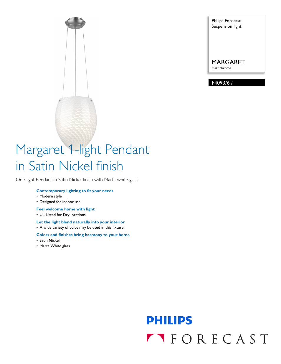 Philips F40936 User Manual | 2 pages