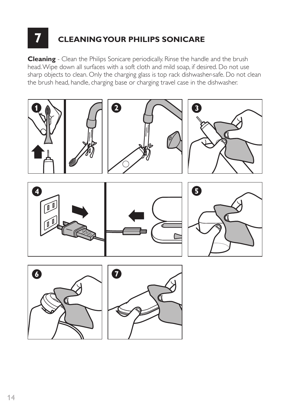 Cleaning your philips sonicare | Philips HX9332-05 User Manual | Page 14 / 20