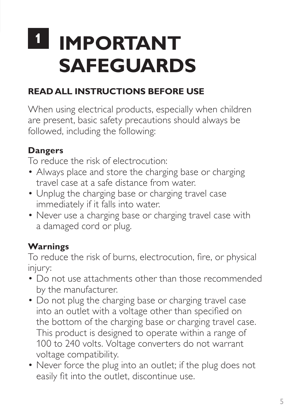 Important safeguards | Philips HX9332-05 User Manual | Page 5 / 20
