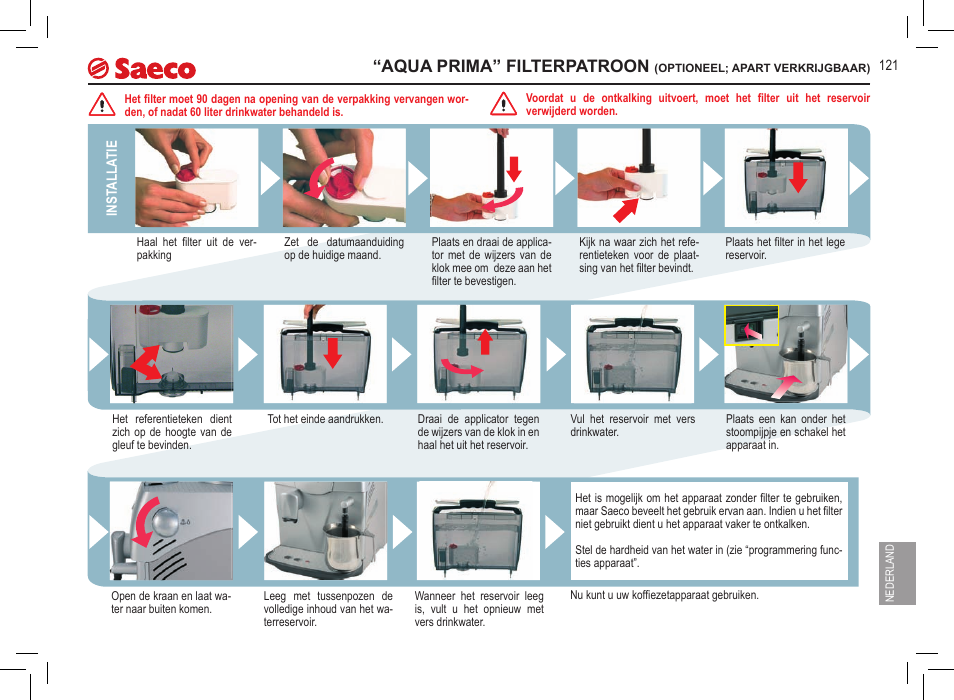 Aqua prima” filterpatroon | Philips 10000071 User Manual | Page 121 / 128