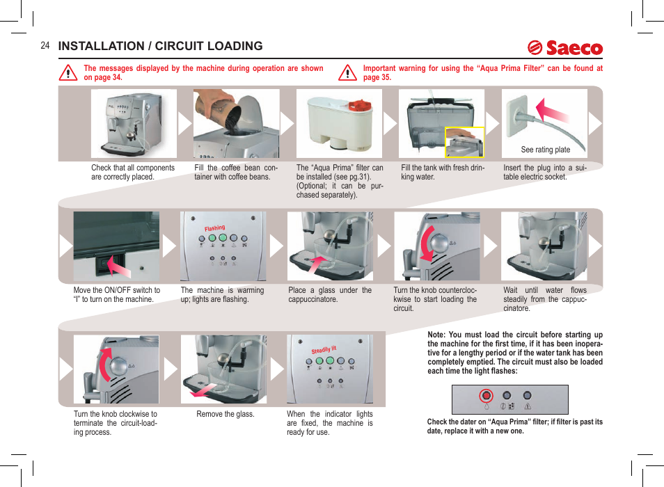 Installation / circuit loading | Philips 10000071 User Manual | Page 24 / 128