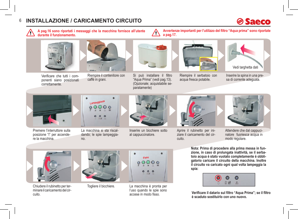 Installazione / caricamento circuito | Philips 10000071 User Manual | Page 6 / 128