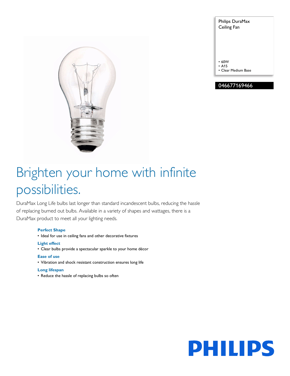 Philips 046677169466 User Manual | 2 pages