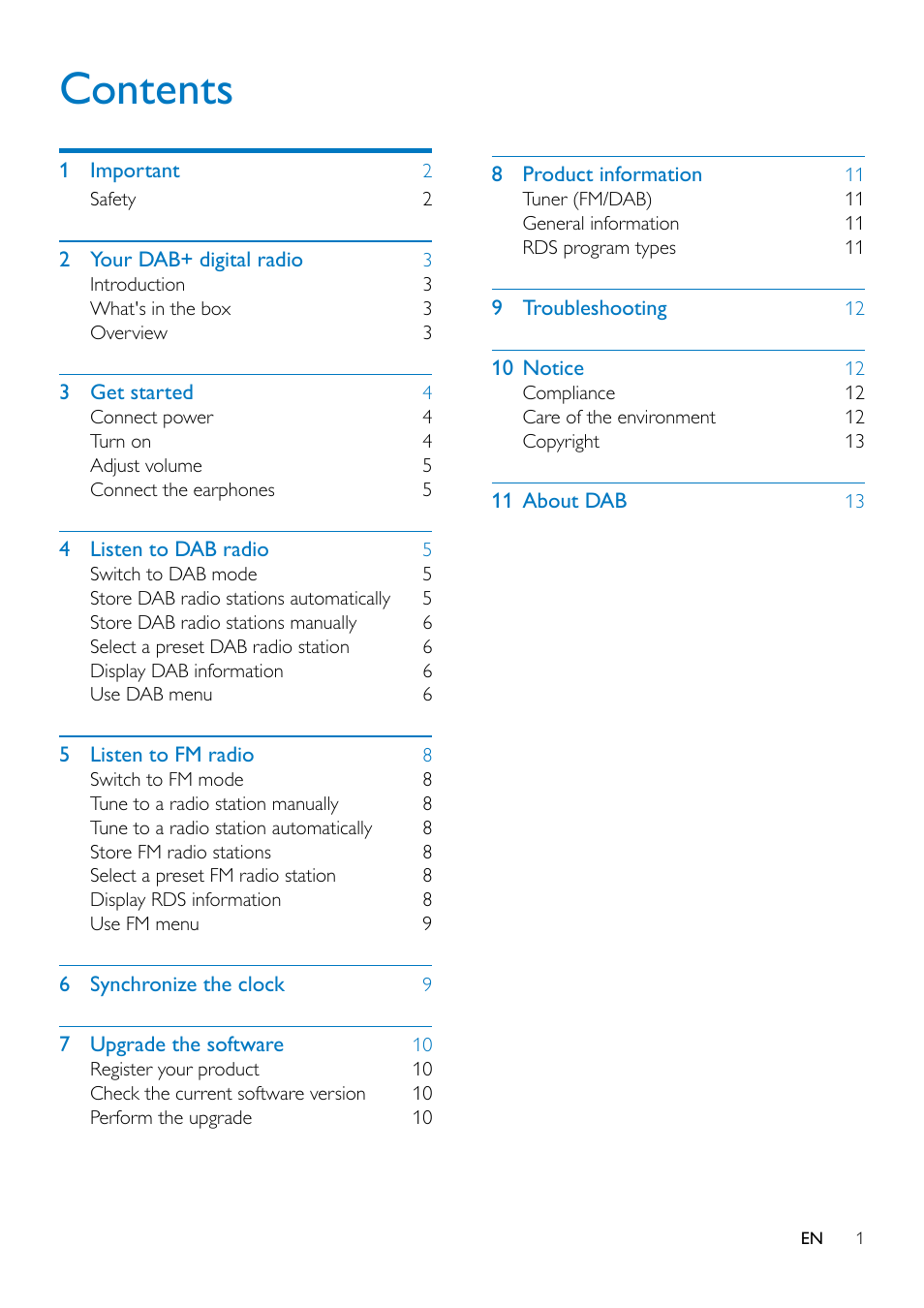 Philips DA1200-05 User Manual | Page 3 / 17