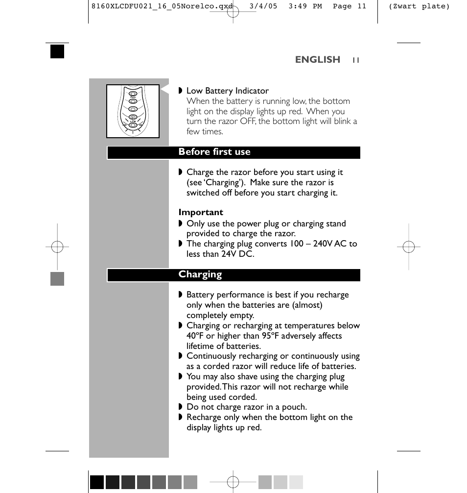 Philips 8160XLCC-40 User Manual | Page 11 / 44