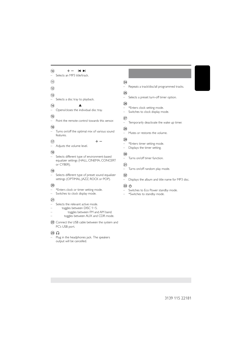 Functional overview | Philips MC-M570-37 User Manual | Page 11 / 26