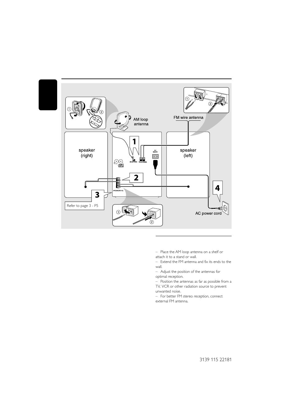 Connections | Philips MC-M570-37 User Manual | Page 12 / 26