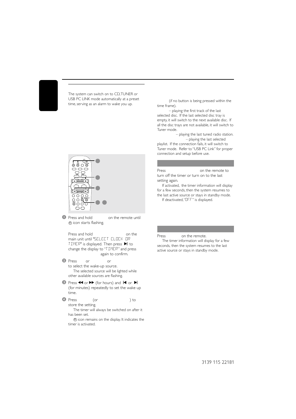 Timer operations | Philips MC-M570-37 User Manual | Page 22 / 26