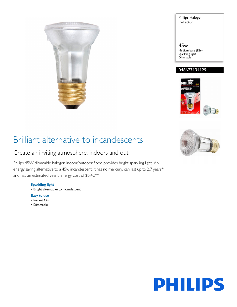 Philips 046677134129 User Manual | 2 pages