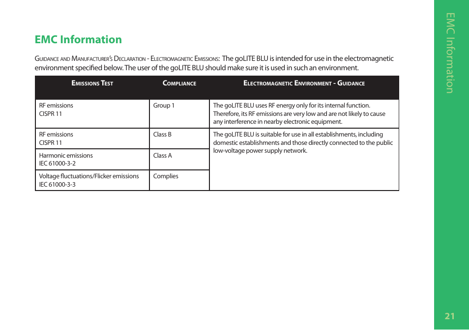 Emc information, Emc inf or ma tion | Philips HF3329-60 User Manual | Page 22 / 26