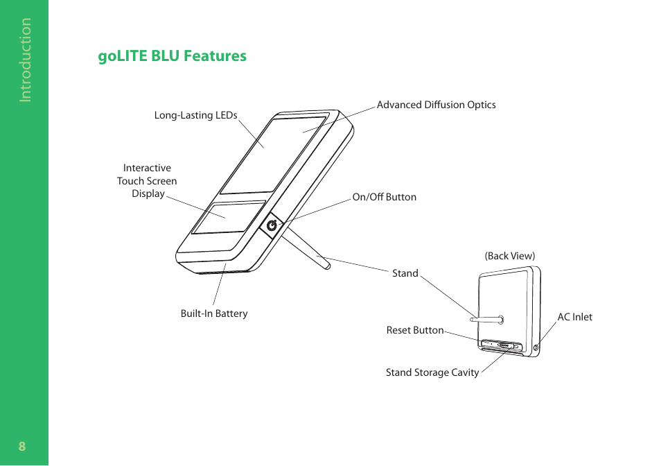 Golite blu features | Philips HF3329-60 User Manual | Page 9 / 26